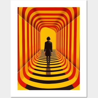 Optical Illusion - Man in Bowler Hat Posters and Art